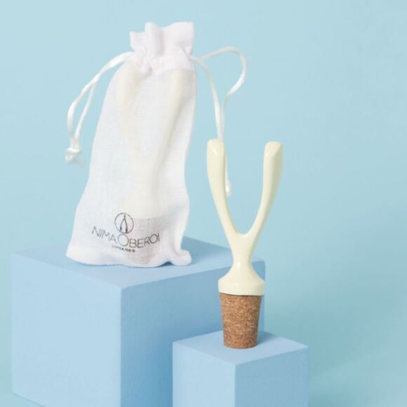 NIB Wishbone Wine Bottle Stopper - Nima Oberoi Lunares - Picture 1 of 6